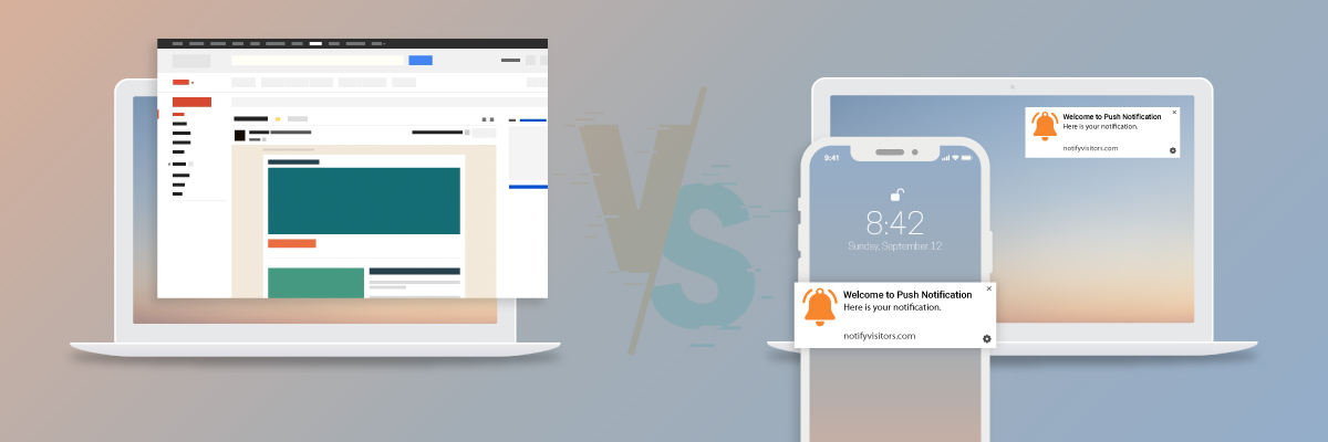 Email Vs Push Notifications Difference Notifyvisitors