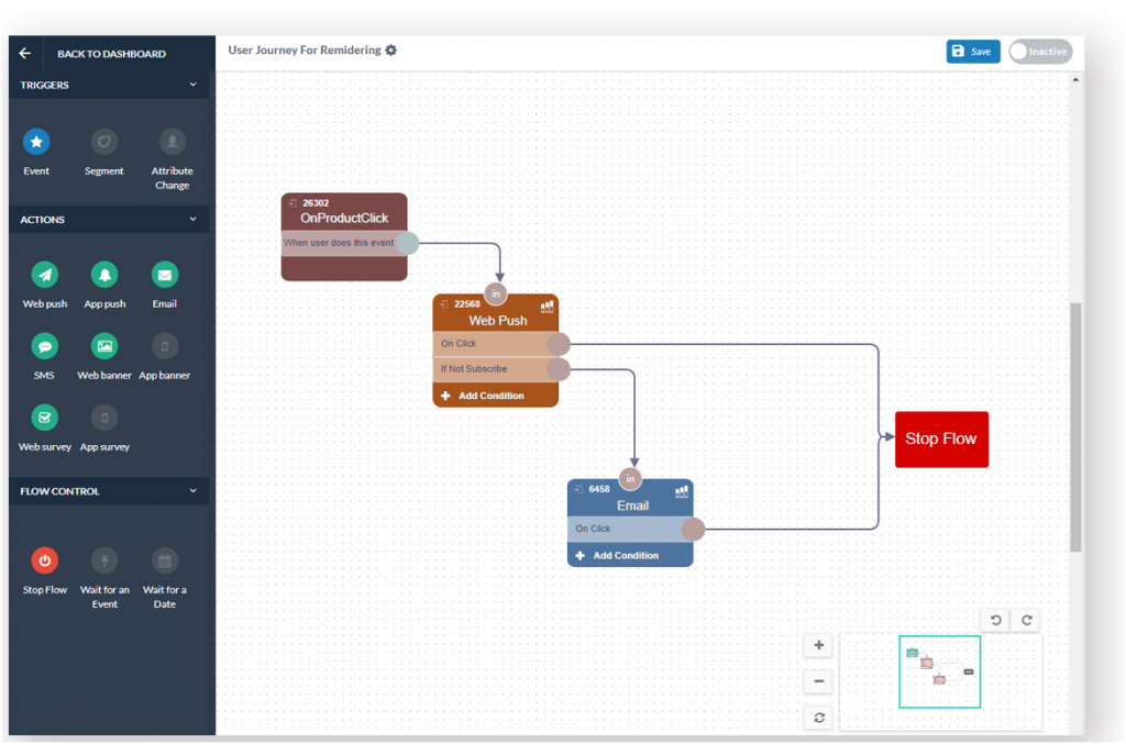 NotifyVisitors Journey Builder