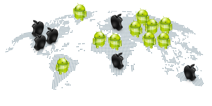 Android users in world