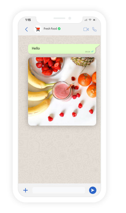 Send Catchy images in whatsapp business.