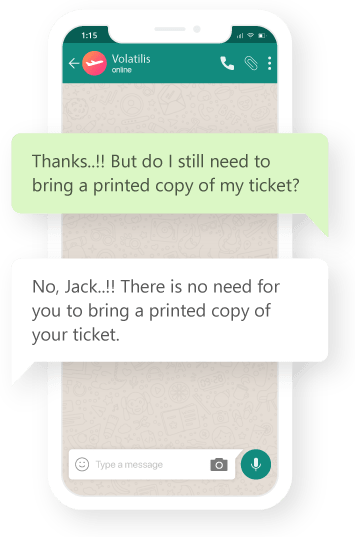 Two way communication in Whatsapp Buisness