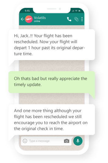 Advantage of whatsapp chat messages.