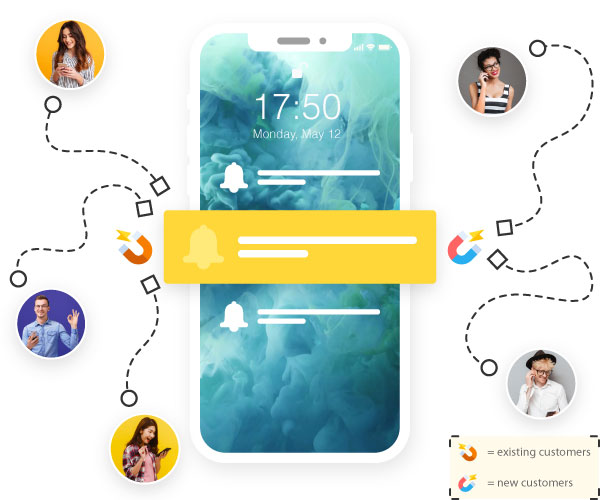 user's status based web push