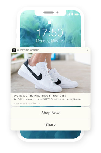 cart abandonment web push