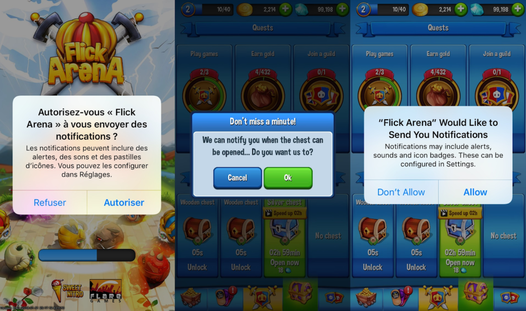 Game app push