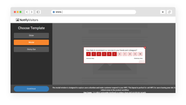 How to calculate the NPS with the survey tool