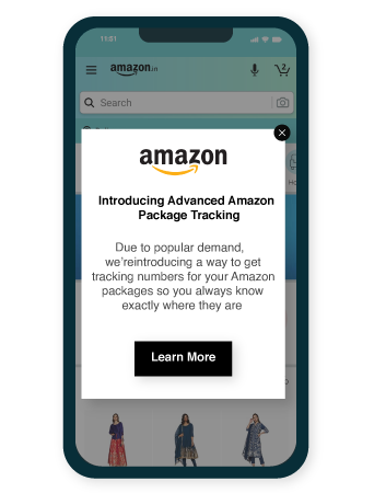 Amazon makes important announcements through app push