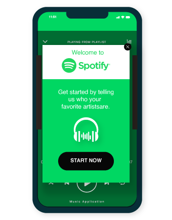 Spotify sends app push notifications for cross-selling 