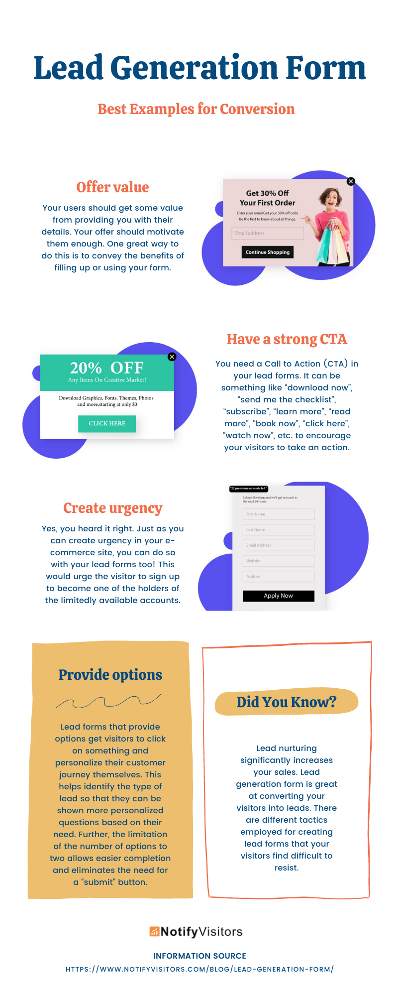 Lead Generation Form Infographic