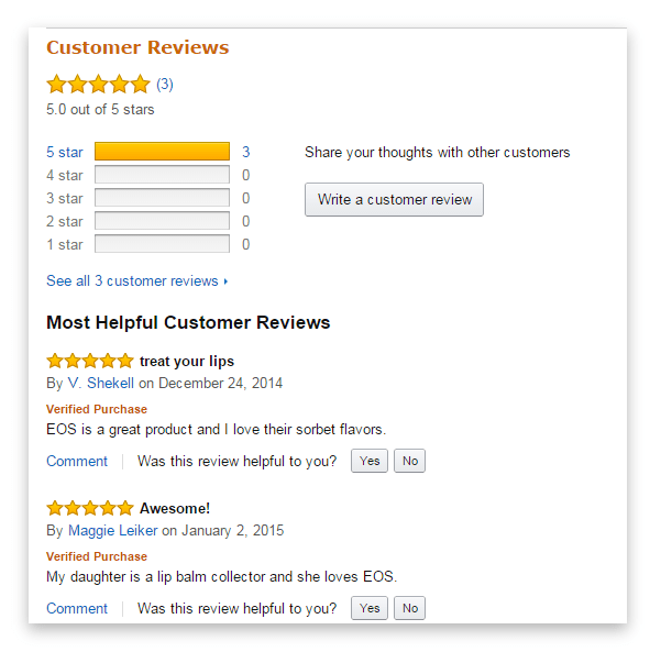 amazon customer review