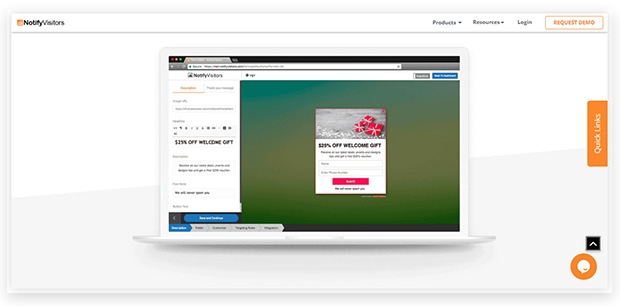 NotifyVisitors lead forms