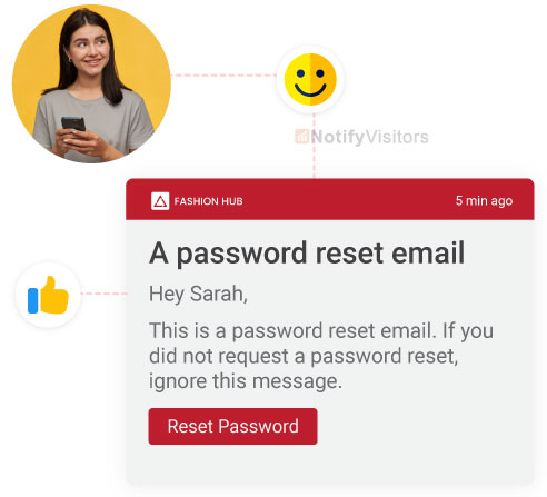 Password reset email