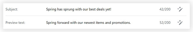 Write your subject line and preview text
