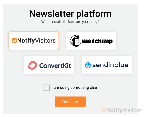 Choose a platform for Newsletter