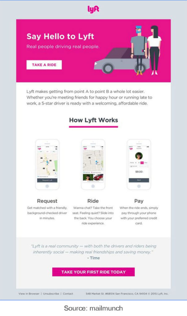 Lyft – (Get started email)