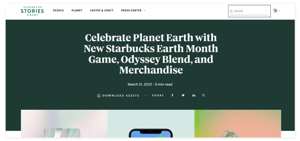 Starbucks Earth Month