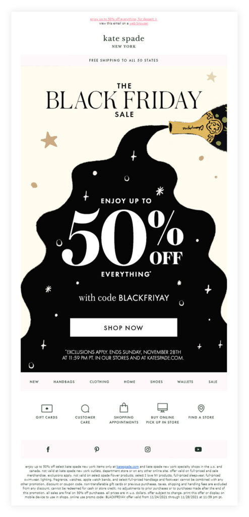 Kate Spade's post-Thanksgiving treat
